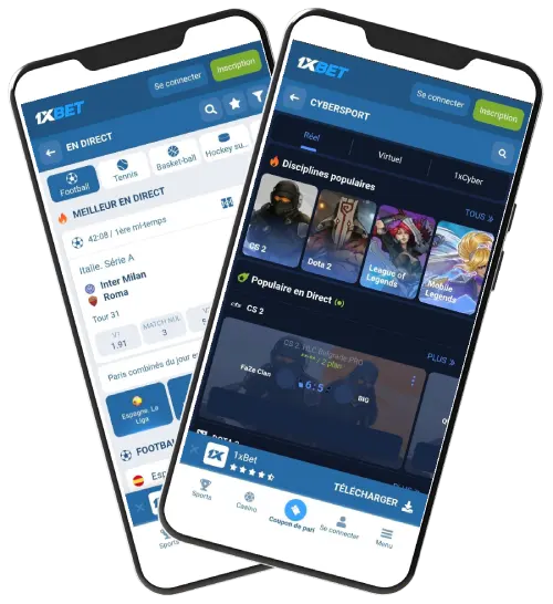 Parier depuis l'application — sports, types de mises et bonus 1xbet